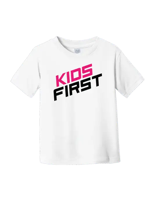 Rabbit Skins White Toddler Fine Jersey Tee w/Kids First Logo