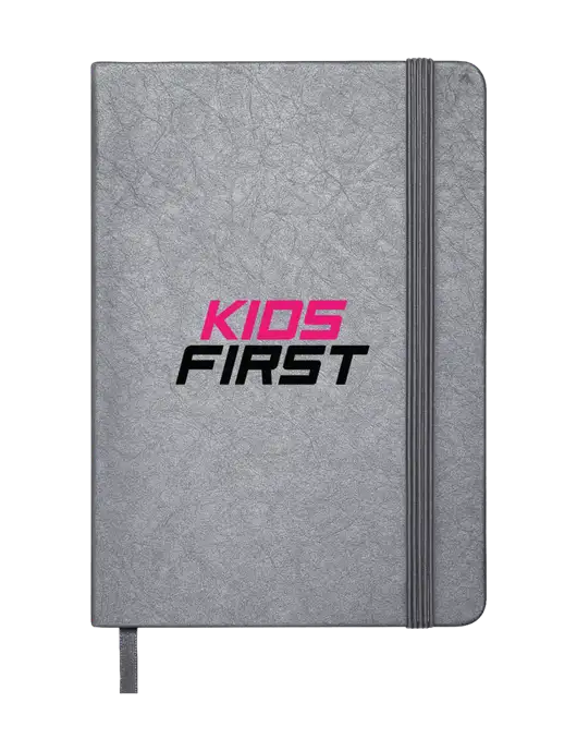 Granite Dark Grey Hardcover Journal, 5.62 X  8.37 w/Kids First Logo