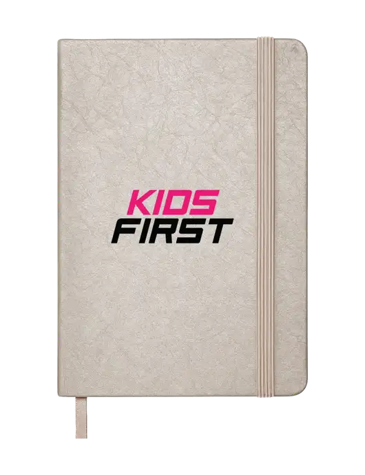 Granite Light Grey Hardcover Journal, 5.62 X  8.37 w/Kids First Logo