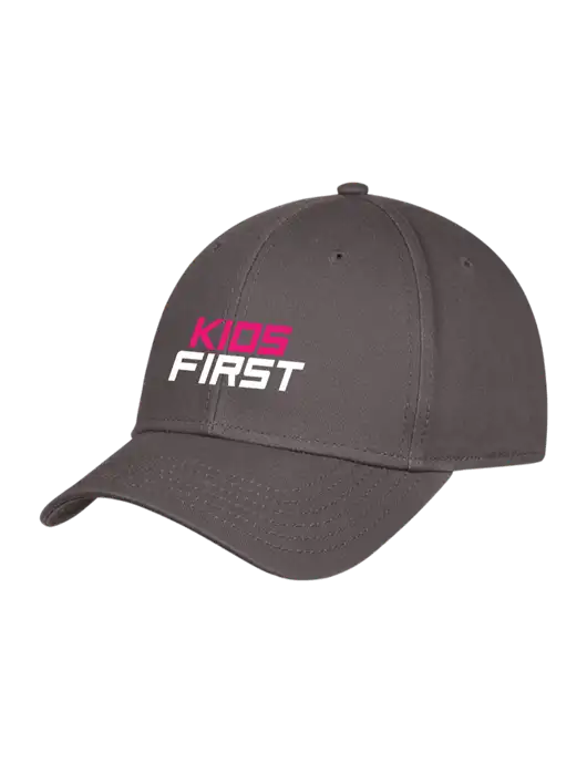 Charcoal Structured Cap Hook & Loop w/Kids First Logo