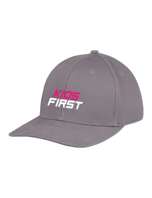 Premium Modern Structured Twill Charcoal Snapback Cap w/Kids First Logo