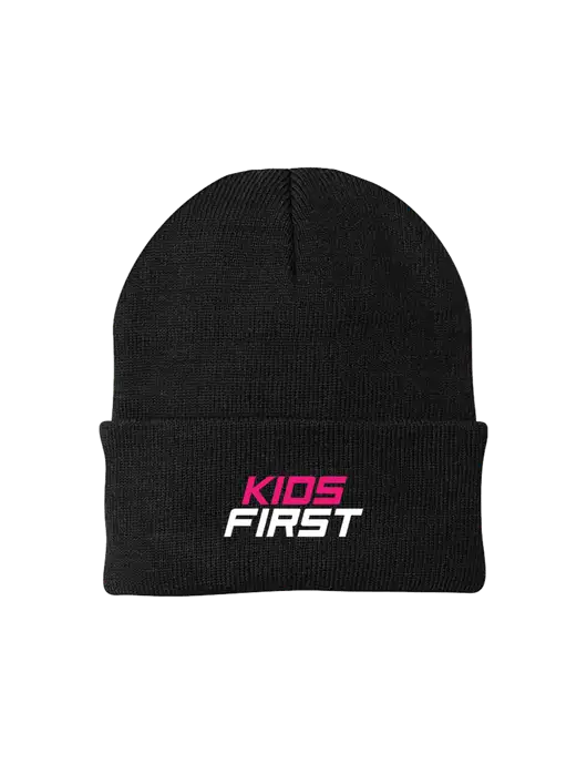 Black Knit Cap w/Kids First Logo