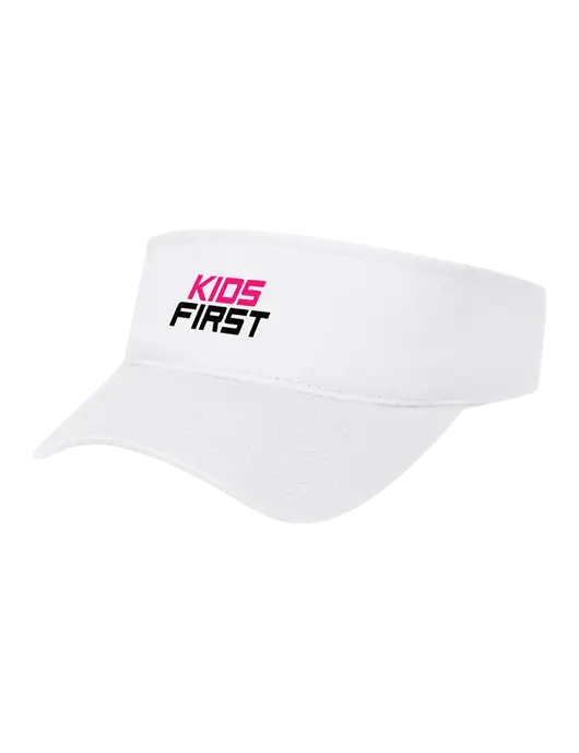White Cap Visor w/Kids First Logo