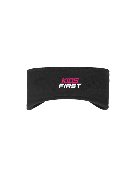 Black Stretch Fleece Headband w/Kids First Logo