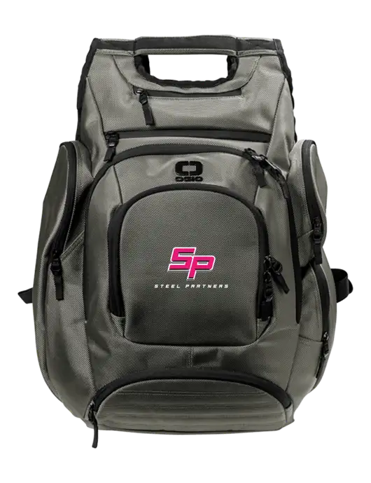 OGIO Medium Grey Metro Ballistic Laptop Backpack w/Steel Partners Logo